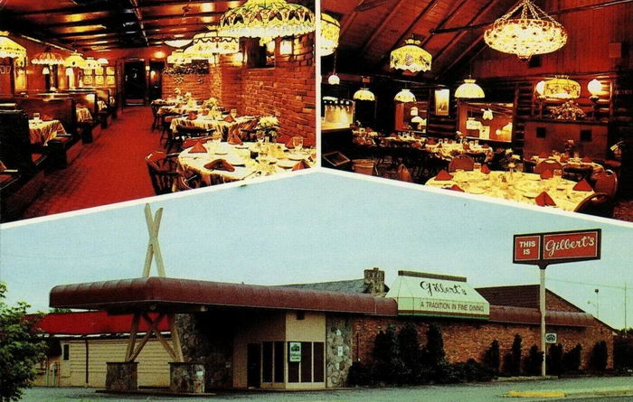 Gilberts Steak House - Old Postcard Photo